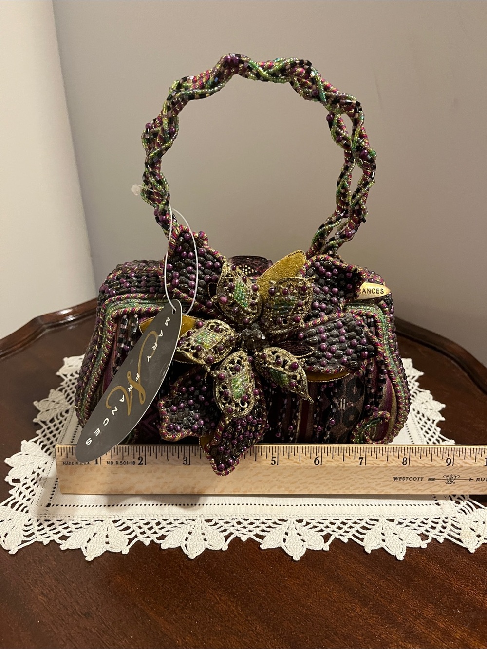 NWT Mary Frances embellished evening purse.